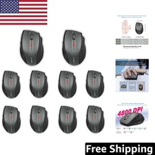 Ergonomic Wireless Mouse with Long Battery Life USB Receiver for All Devices