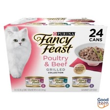 Purina Fancy Feast Grilled Variety Pack with Chicken,Turkey Beef Flavor 3oz/24ct