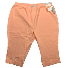Liz And Me Women’s Capri Crop Pants Plus Size 4X Peach Made In USA NWT