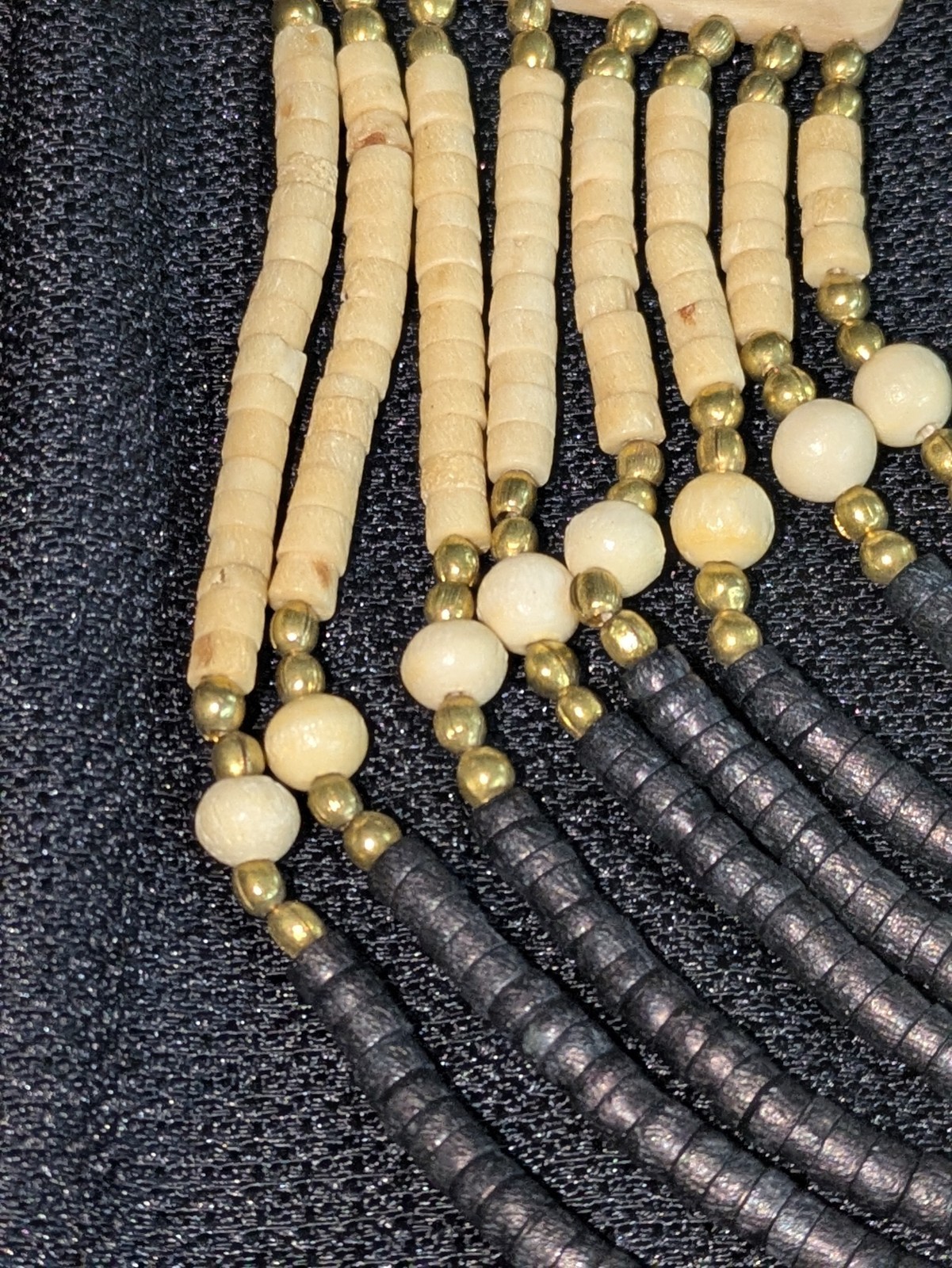 Native American Choker Bib Statement Necklace Bon… - image 12