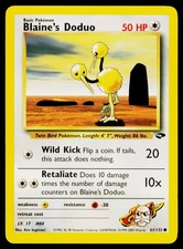 Blaine's Doduo - 61/132 LP Common Gym Challenge Pokemon Unlimited