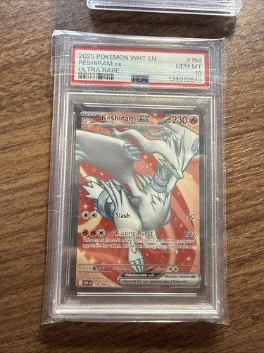 Reshiram ex 158/086 Sv: White Flare Holo PSA 10