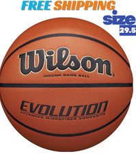 Wilson Evolution Basketball 29.5” Official Indoor Game Ball Black Composite Leat