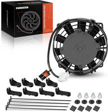 6.5in Slim Electric Radiator Cooling Fan 12V 80W Universal w/ Mount Kit