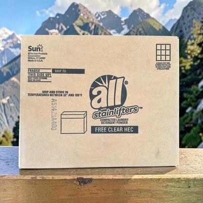 ALL Powder Laundry Detergent Free & Clear (FULL CASE OF 6) 52oz 40 Loads each. 