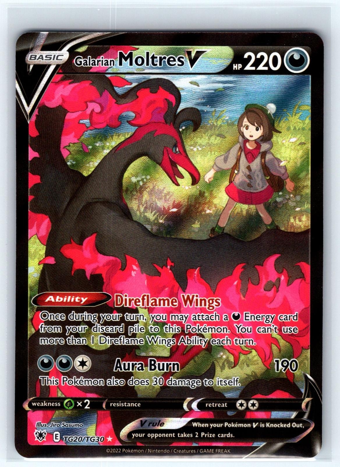 Galarian Moltres V TG20/TG30 Holo Astral Radiance Trainer Gallery Pokemon NM