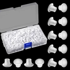 Jetec 300 Pieces 3/16 Plastic Plugs for Round Hole, Shelf Cap Cabinet Hole Co...