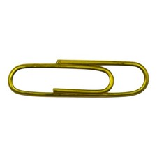 900 Count U Brands Paper Clips Medium 33mm Vinyl-Coated Gold Paper Clips