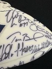 Tom Brady Signed Football + Aaron Hernandez, Gronk COA 2011 Patriots Team Logo