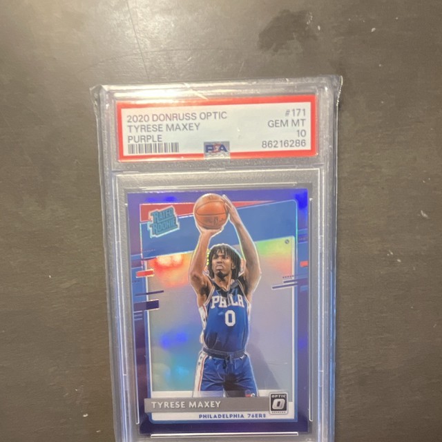 Tyrese Maxey 2020 Panini Donruss Optic Rated Rookie Purple