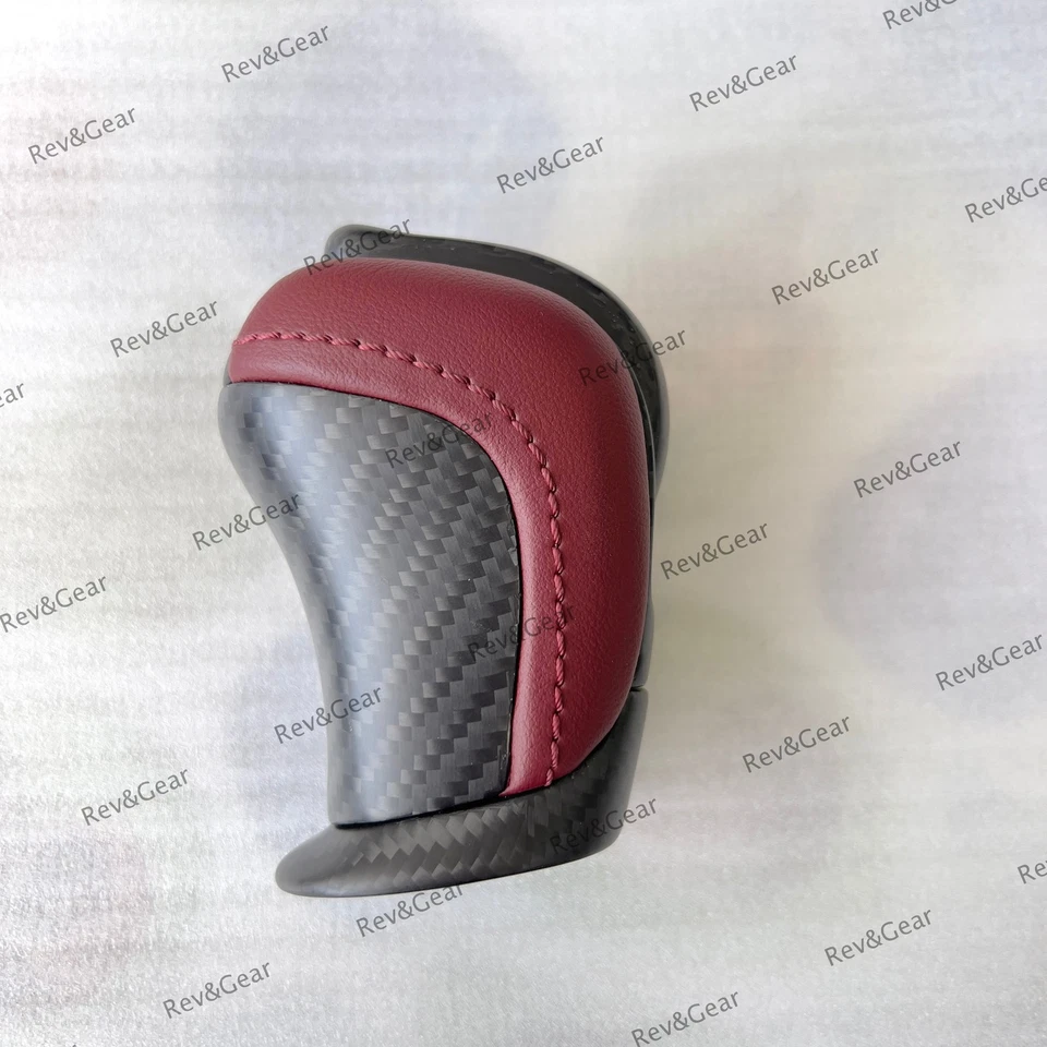 Botão de mudança personalizado para Nissan GTR R35 2009-2021 fibra de carbono fosco +couro - Imagem 3 de 4