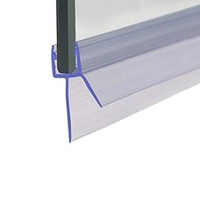 Frameless Shower Door Bottom Seal with Drip Rail 1/4" Thick Glass 27.5" Long Swe