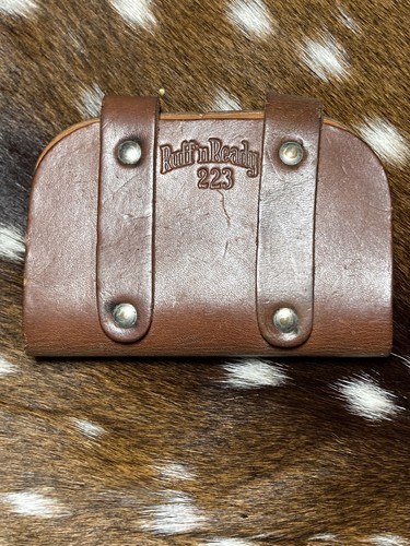 Vintage Ruff'n Ready Leather Belt Drop Snap Pouch Model 223 Fishing Hunting