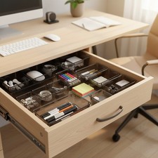 Non-Toxic Foldable Plastic Drawer Organizer Set - Perfect for Home and Office
