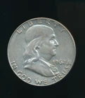 Half Dollar 1962D Franklin .50 90% Silver Vintage US Coin Liberty Bell