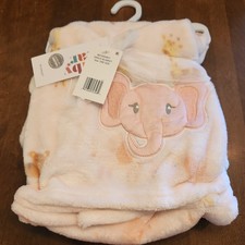 Babygear Baby Gear Pink Plush Fleece Blanket Elephant Jungle Tiger Lion Giraffe