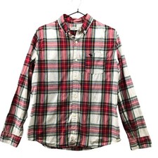 Abercrombie Boys 15/16 Long Sleeve Button Down Shirt Scotch Plaid Holiday
