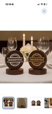 Reserved Table Signs for Wedding Events - 8 Pcs Wood Table Reserved