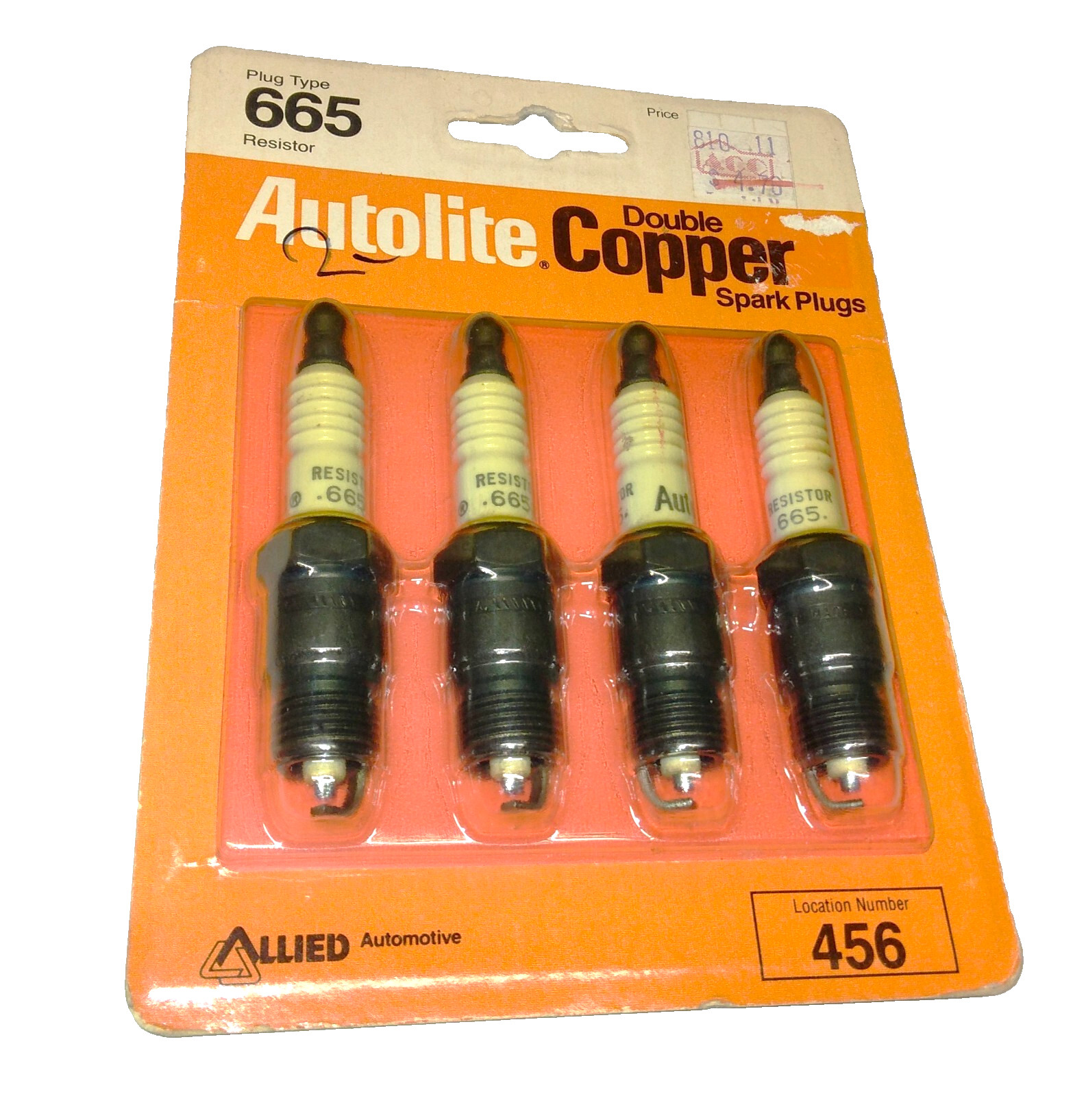 QTY of 4 New Autolite 665 Resistor Double Copper Spark Plugs