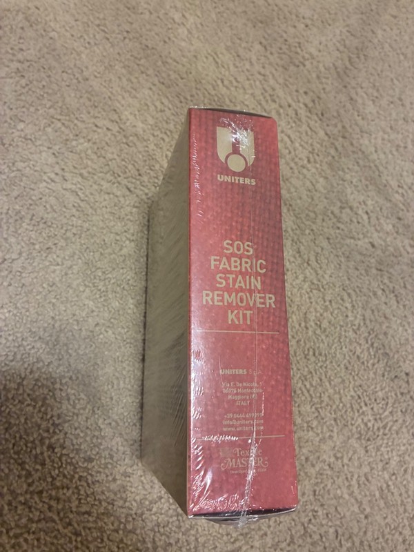 Brand new. Unopened. SOS Fabric Care Stain Removal Kit . Get stains out quick!.