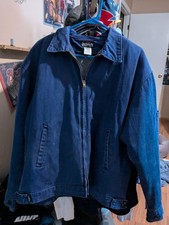 Bulwark Jacket: Men's JLF8 NV2 Flame-Resistant Insulated Navy Cotton Work Jacket