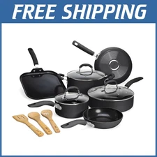 Professional Ceramic Cookware Set, Spiral Heat Grooves
