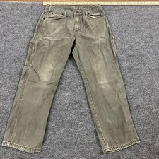 Dickies Carpenter Pants Mens Size 34x30 Olive Green Relaxed Fit Canvas Workwear
