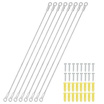 8pcs Cabinet Door Restraint 8'' Stainless Steel Hinge Limiter Cable 1.5mm Dia