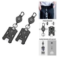 Functional Black Retractable Badge Holders with Enhanced Storage  Durability