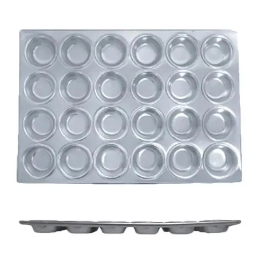 Thunder Group ALKMP024 20-1/2" x 14-1/4" Aluminum 24 Cup Muffin Pan