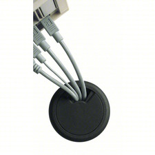 Master Caster 2in Desk Cable Grommet Black Po...