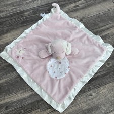Douglas Baby ROSY PUPPY SNUGGLER Pink Stars Plush Lovey Security Blanket Satin