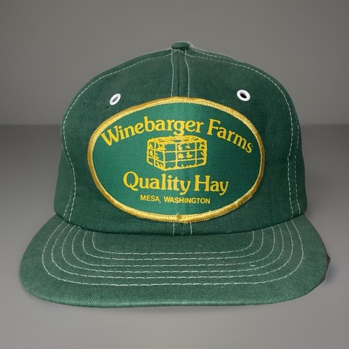 Vintage Farming Hat Farm Animals Snapback Cap 80’s Winebarger Farms Washington