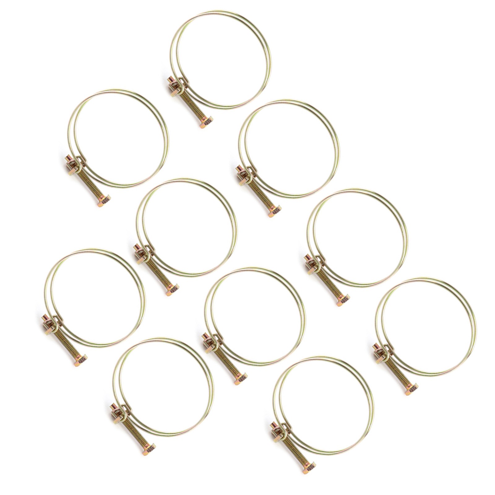 10pcs Hose Clips Durable Double Wire Clamp For Plumbing Use