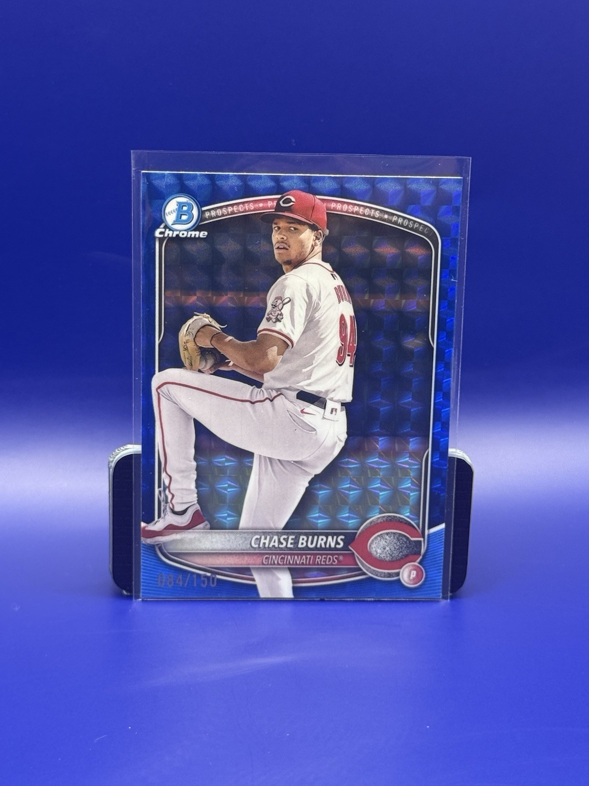 2025 Bowman - Chrome Prospects Chase Burns #BCP-122 Blue Geometric Refractor...