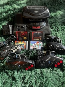 Sega Genesis Model 1 Console Bundle w/ 32X Add-On, 4 Controllers & 4 Games