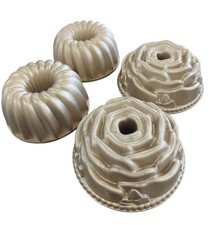 Mini Backform Set Gugelhupf & Rose Backförmchen Kuchenform Aluminiumdruckguss