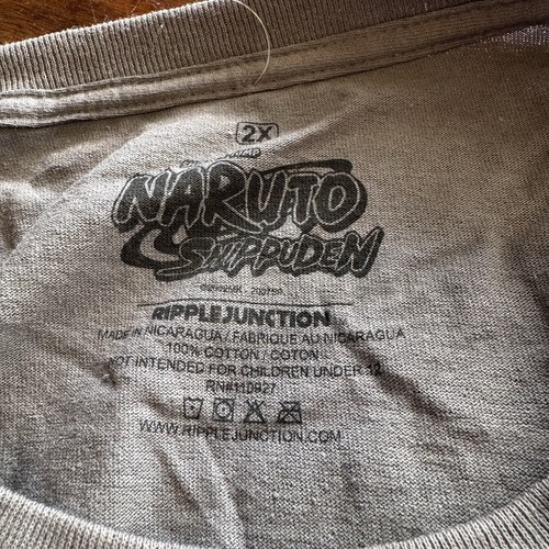 T-shirt Naruto Shippuden uomo taglia 2X grigia grafica - Foto 5 di 5