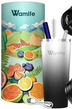 Wamife Portable Blender 16oz - USB-C Rechargeable,Durable Stainless Steel Blades