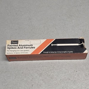 Sears Painted Aluminum Gutter Spikes & Ferrules 5in Box Gutters