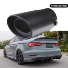 Rear Exhaust Pipe Tail Tip Muffler Round Accessories For Audi A3 A4 A5 S3 S4 S6