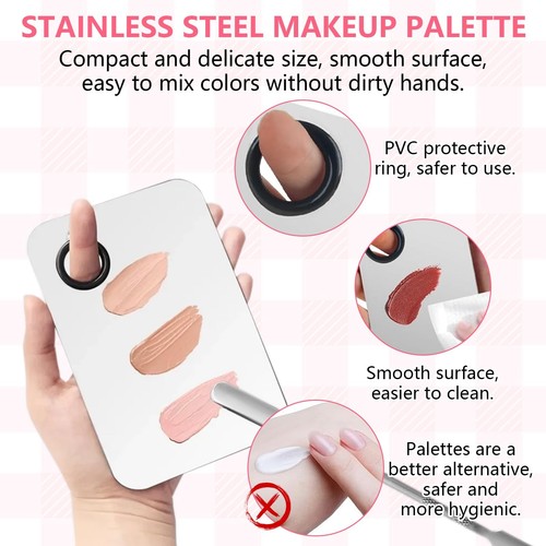 5 Pcs Makeup Foundation Mixing Palette Set Including Spatula Makeup Brush, Pa... - 第 6/7 張圖片