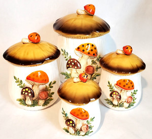 Mushroom Canisters Vintage | eBay
