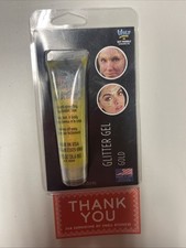 Wolfe Sparkling Glitter Face and Body Gel Gold 0.9 fl oz. Halloween
