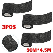 3Pcs 50mm*4.5m Non-oven Fabric Self Adhesive Tape Wrap Black Elastic Bandage UK