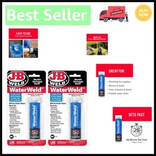 Fast Curing WaterWeld Epoxy Putty Stick - 2 Pack, 1 Hour Set, Chemical Resistant