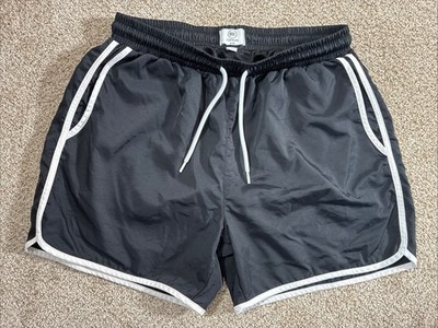 Topman Black White Swim Trunks Shorts Men s S/M