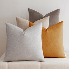Waterproof Throw Pillow Covers Set of 4,18x18 Inch Outdoor Stain Resistant Pe...