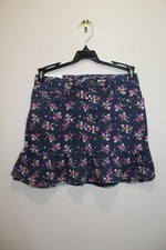 GAP KIDS 1969 GIRLS MINI SKIRT DENIM FLORAL NAVY BLUE MULTICOLOR SIZE 10 REGUALR