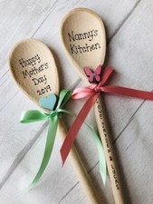 Cuillère en bois personnalisée cadeau fête des mères maman nan grand-mère nounou nanna